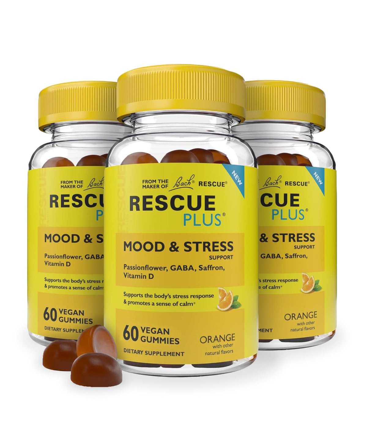 RESCUE Bach Plus Mood & Stress Support Gummies
