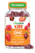 Lifeable Zinc for Kids 25 mg Vegan Berry Gummies - 90 Count