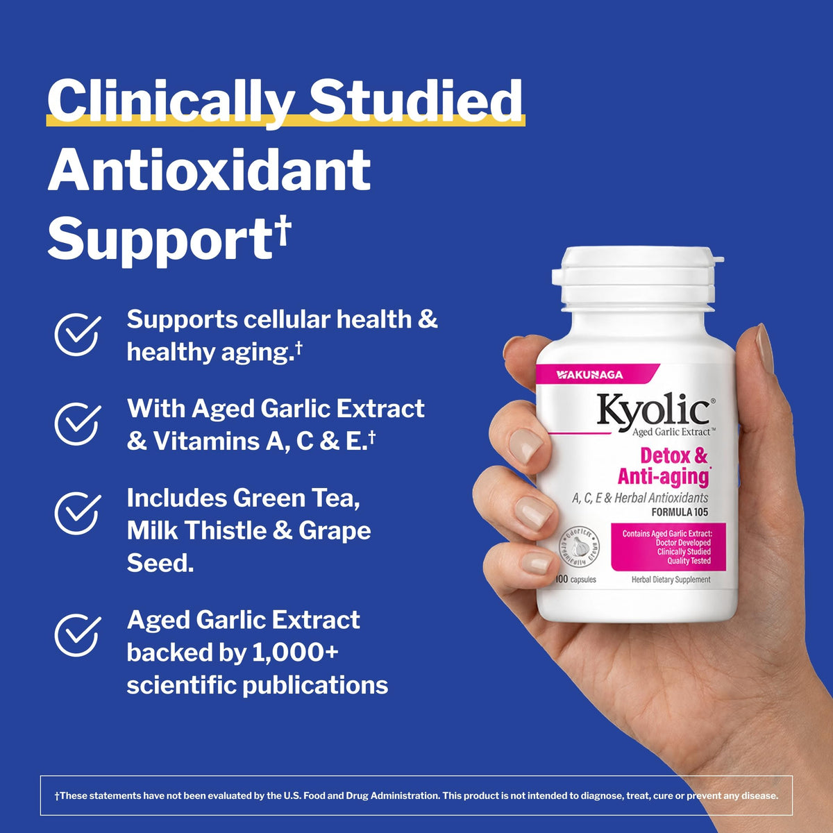 Kyolic Formula 105 Aged Garlic Extract Detox and Anti-Aging