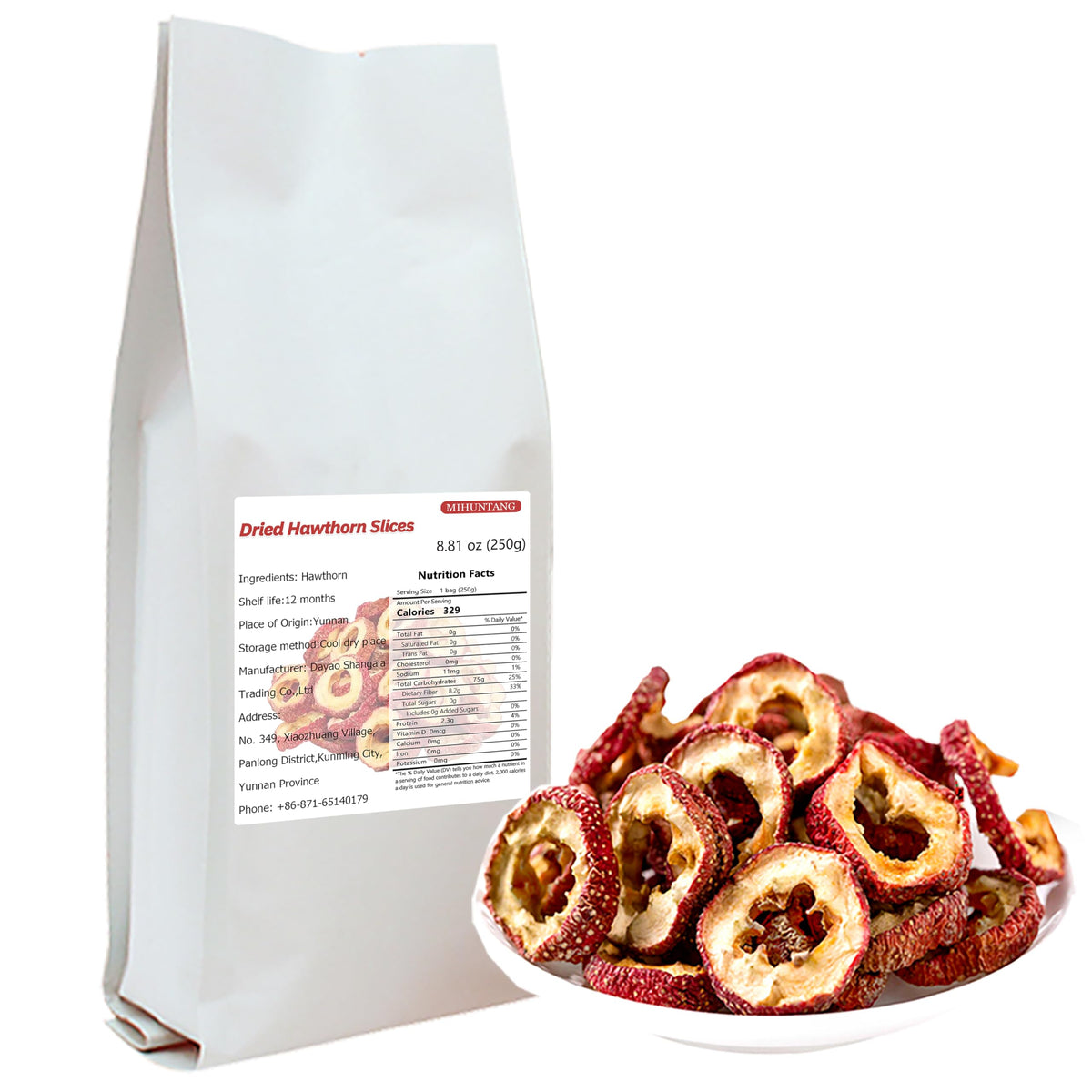 MIHUNTANG Hawthorn Slices Dried Herbal Tea - 250g