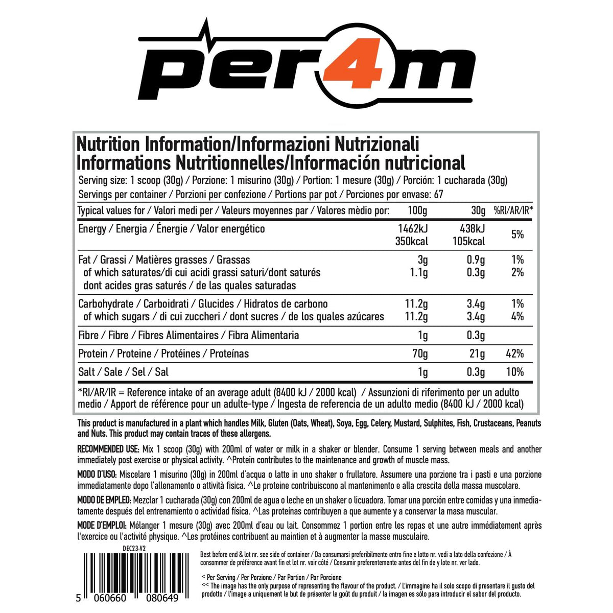 Per4m Protein Whey Powder Chocolate Brownie - 67 Servings - image 4