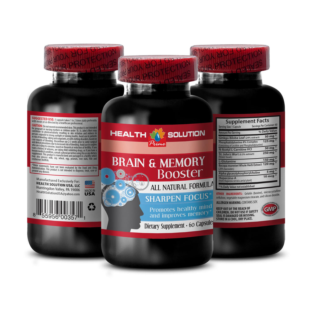 Health Solution Prime Ginkgo Biloba Extract Brain Memory Booster - 60 Capsules