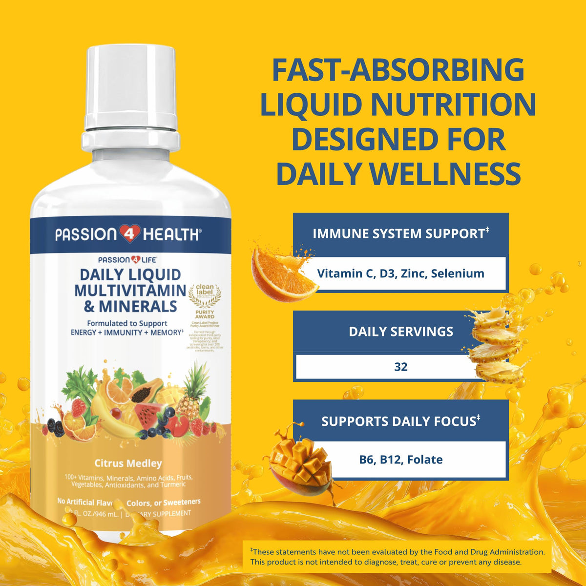 Passion 4 Life Daily Liquid Multivitamin - 32 Fl Oz - image 5