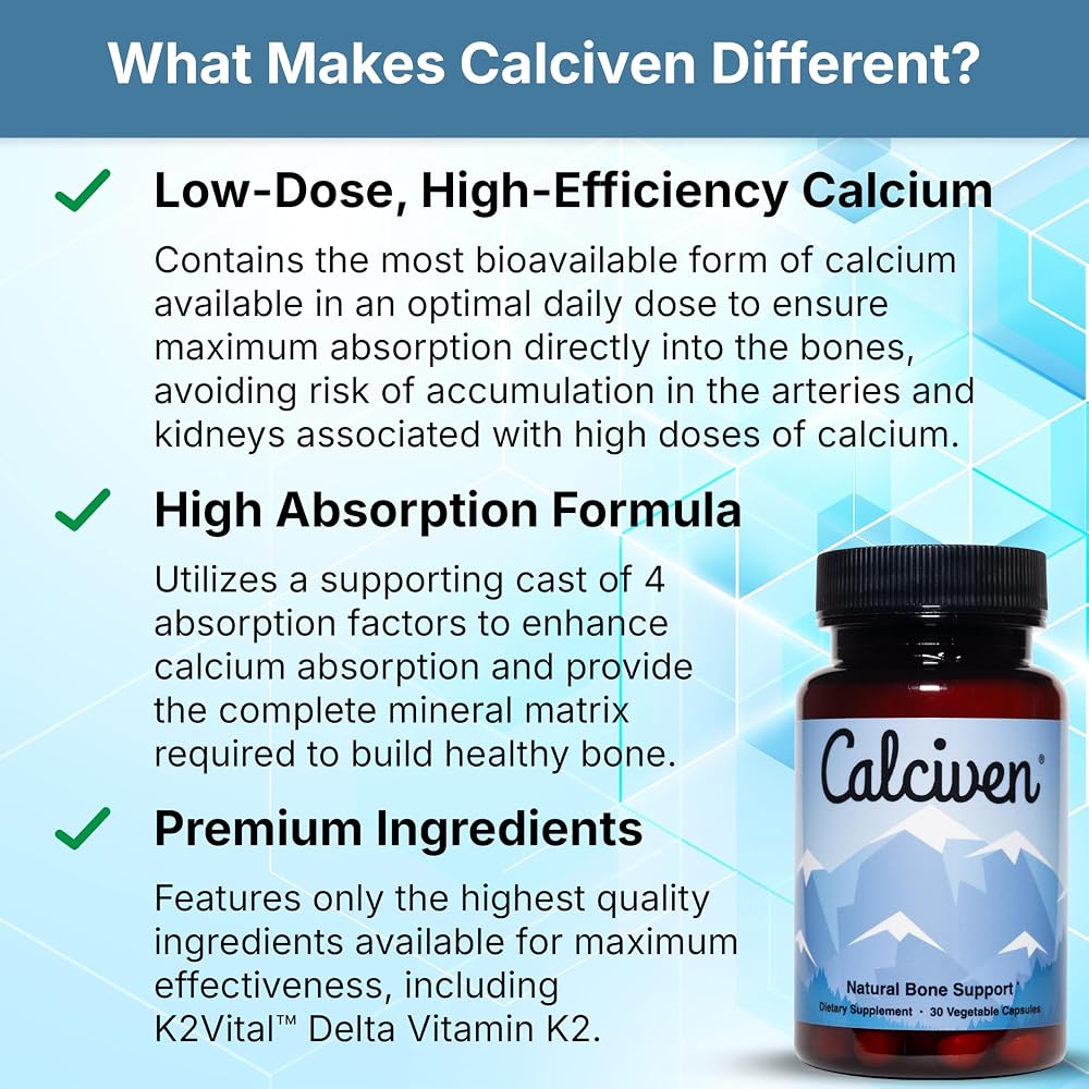 Calciven Natural Bone Support Supplement - 30 Capsules - image 4