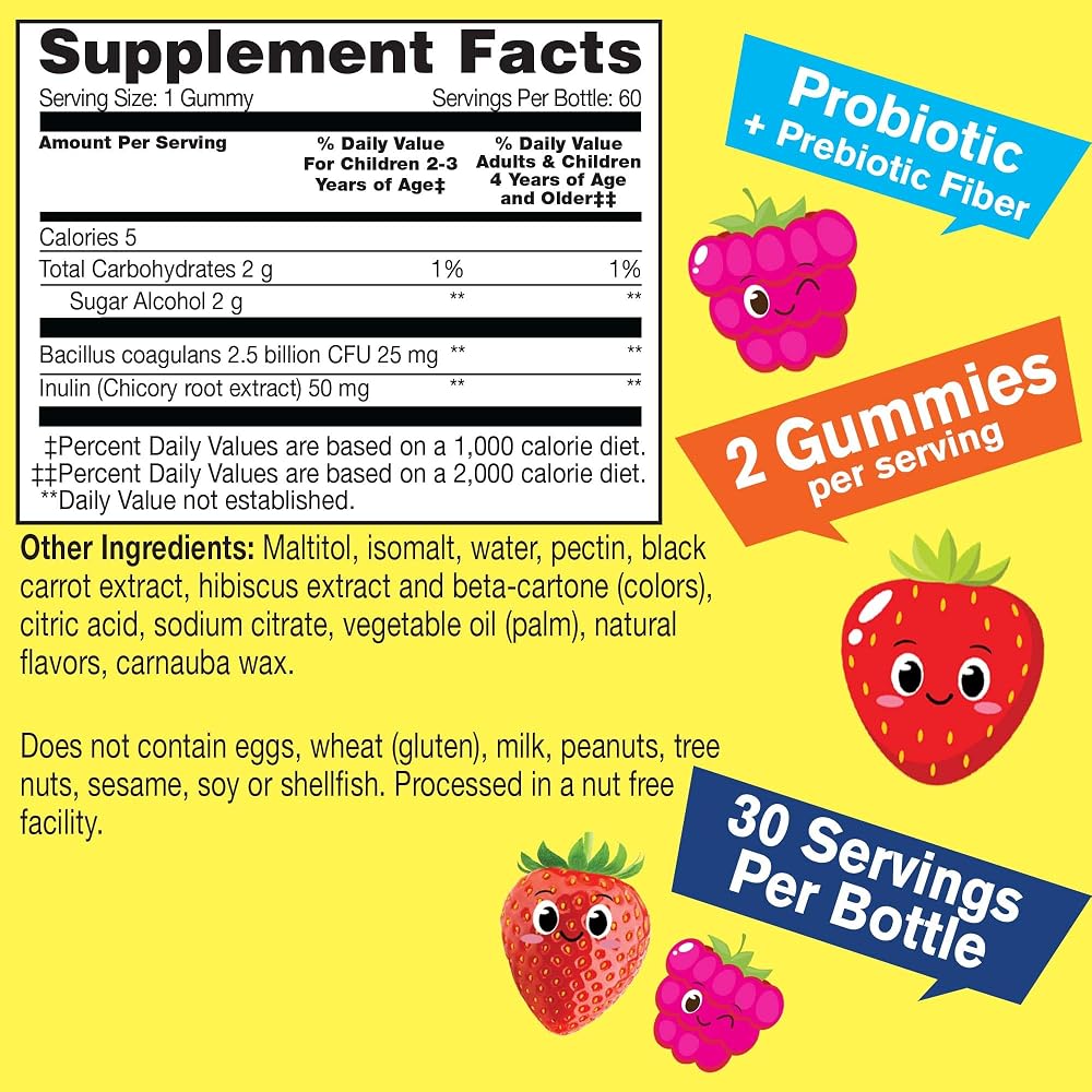 WellYeah Kids Probiotic Gummies with Prebiotic Fiber Sugar Free - image 4