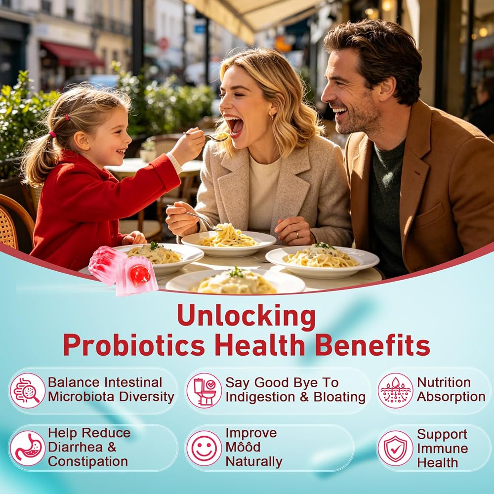 NEVISS Sugar Free Probiotics Gummies for Women & Men