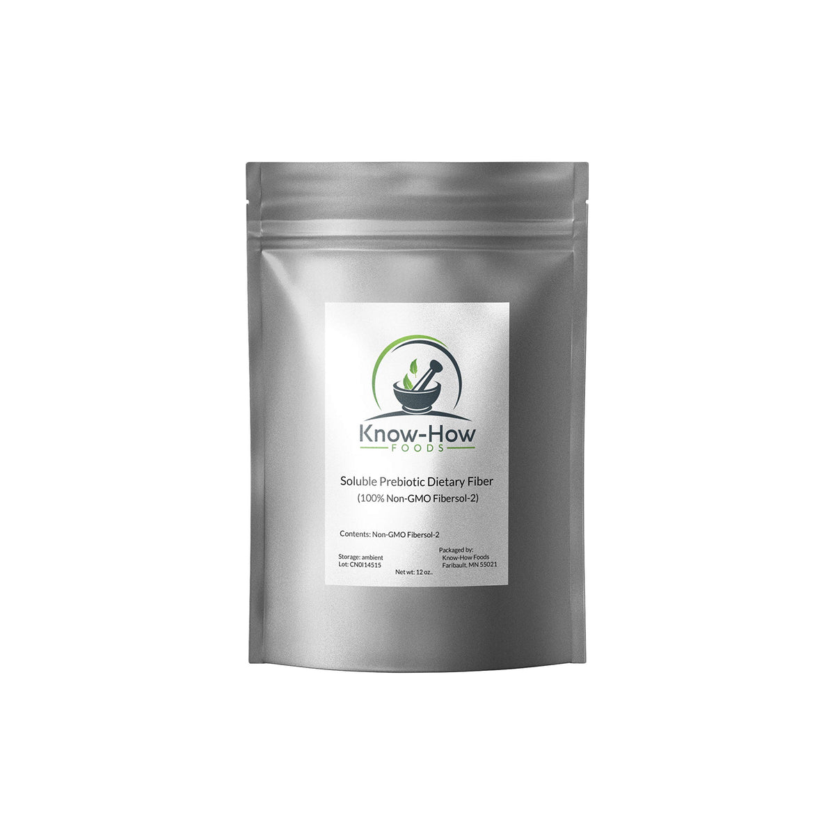 Know-How Foods Prebiotic Dietary Fiber Powder - 12 oz