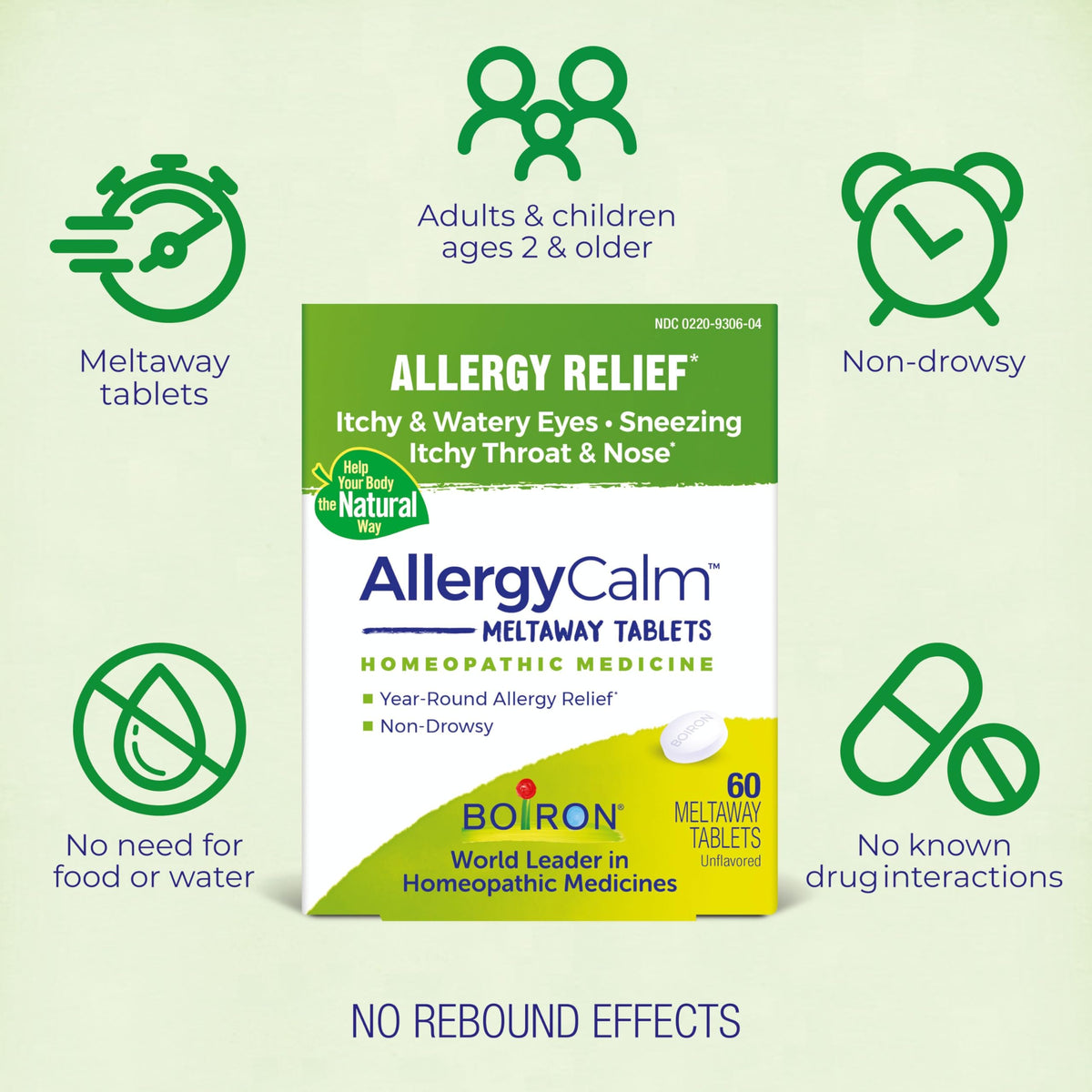 Boiron AllergyCalm Tablets for Relief from Allergy and Hay Fever - image 4