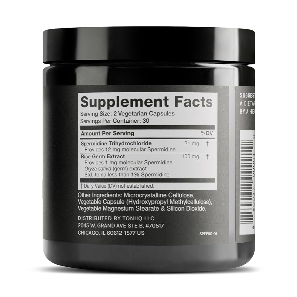 Toniiq Ultra Concentrated Spermidine 22mg - 60 Capsules - image 2
