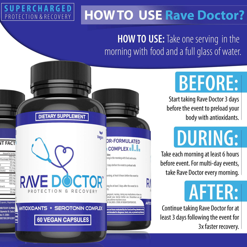 Rave Doctor 5-HTP Supplement - 60 Vegetarian Capsules - image 3