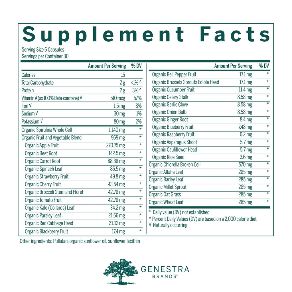 Genestra Brands Phyto Greens Capsules - 180 Capsules - image 2
