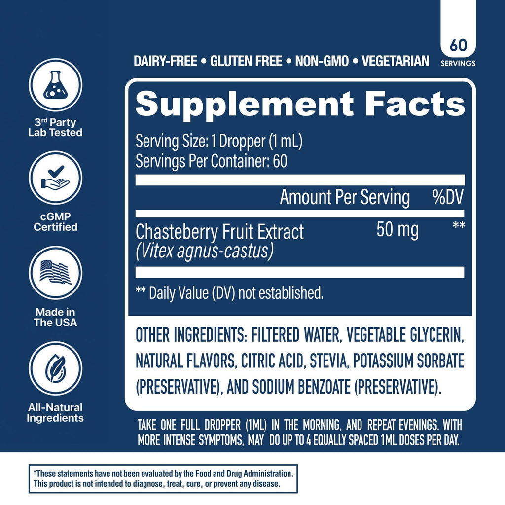 NuEthix Formulations Chasteberry Double Strength 50mg - 60 Servings - image 4