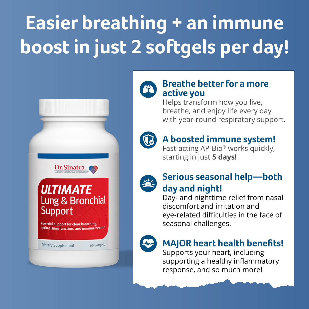 Dr. Sinatra Ultimate Lung & Bronchial Support - 60 Capsules - image 4