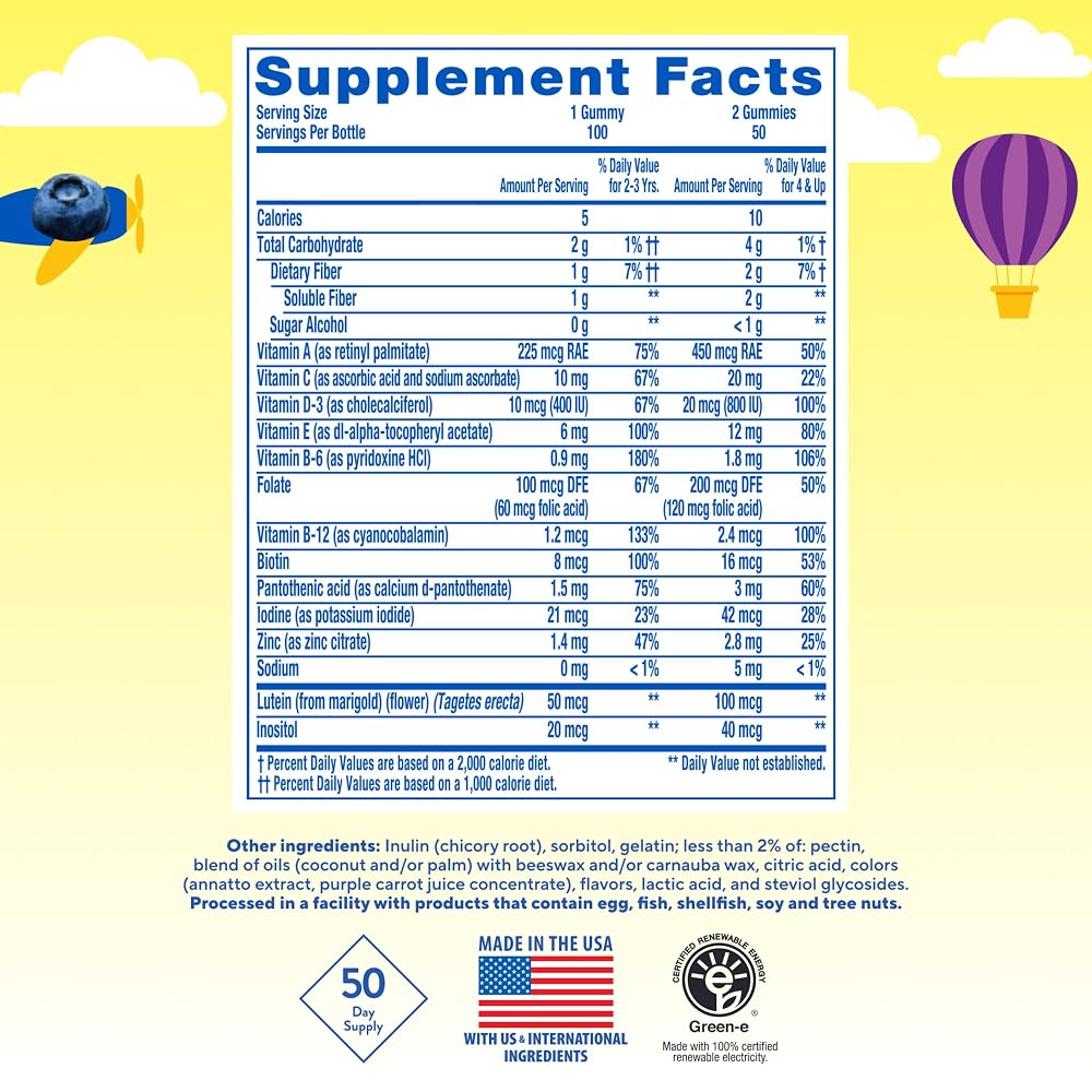 Lil Critters Kids Multivitamin Plus Fiber Gummies No Sugar Added - 100 Count - image 8