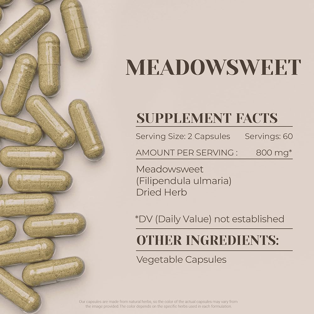 Garden Organics Meadowsweet Herbal Supplement - 120 Vegetarian Capsules - image 3