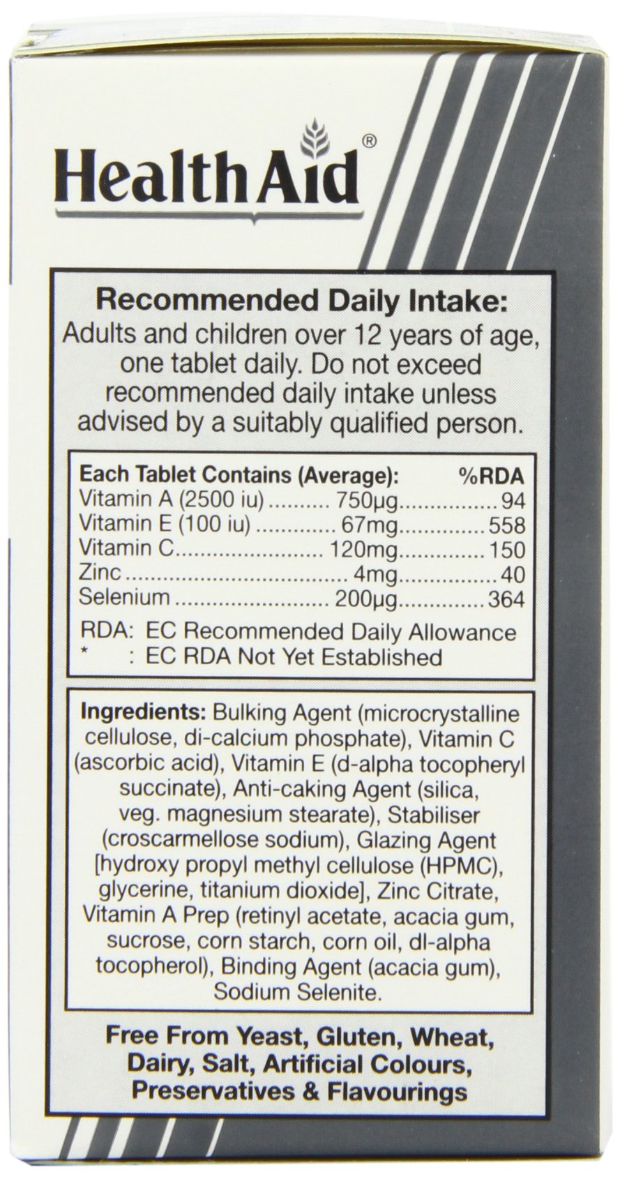 HealthAid Selenium Plus with Vitamins A, C, E & Zinc - 60 Tablets - image 2