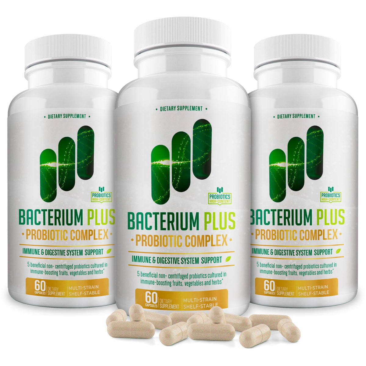 BACTICURE Bacterium Plus Probiotic Capsules - 180 Count