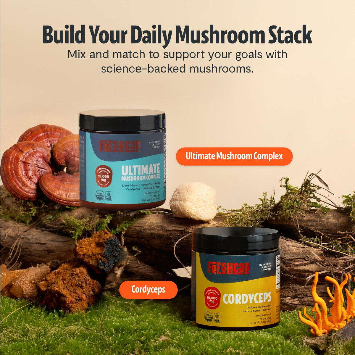 FreshCap Mushrooms Ultimate Mushroom Complex Powder - 60 Servings - image 8