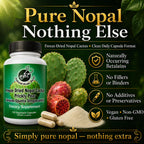 Natural Home Cures Freeze-Dried Nopal Cactus Capsules - 120 Vegan Capsules - image 2