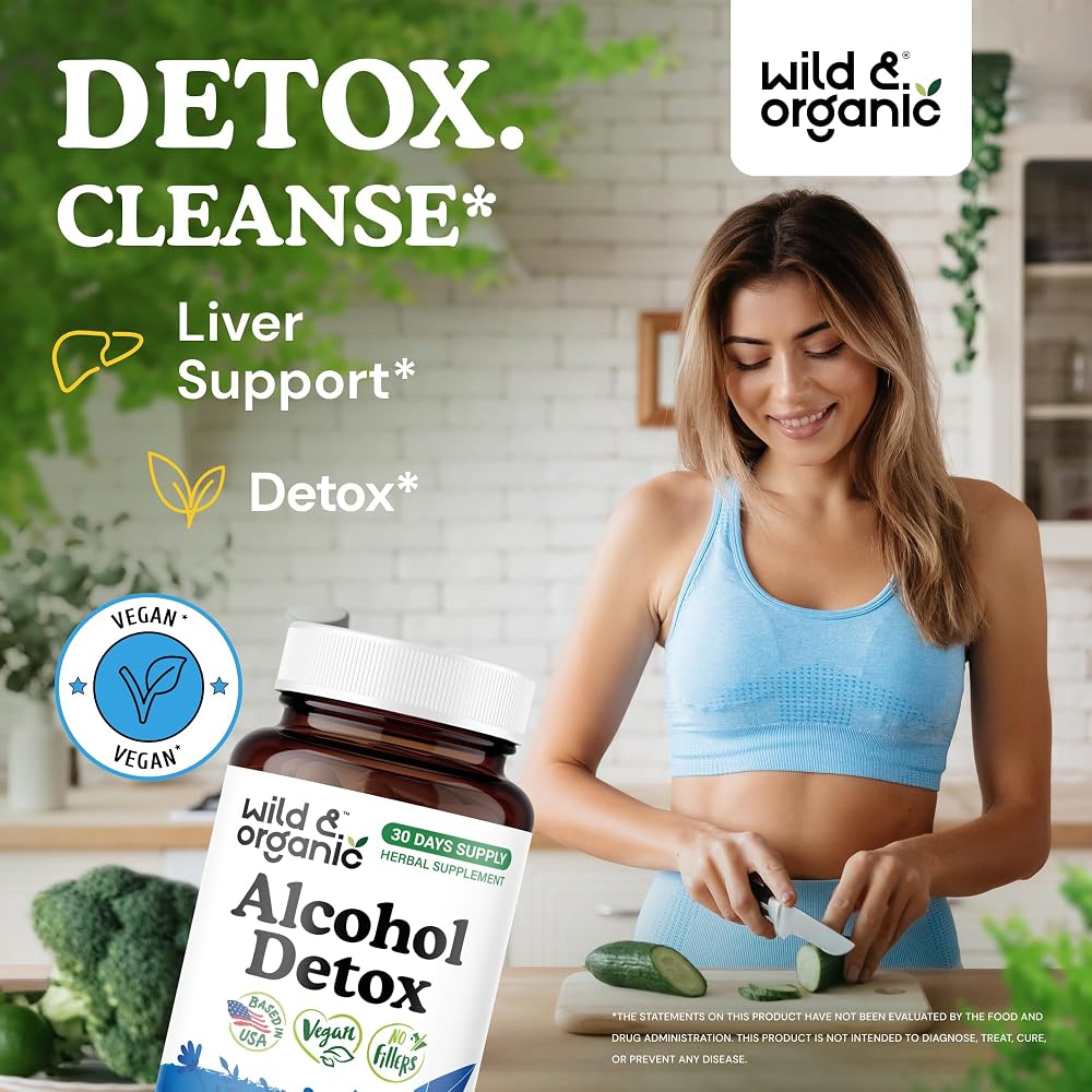 Wild & Organic Alcohol Detox Capsules - Liver & Kidney Support