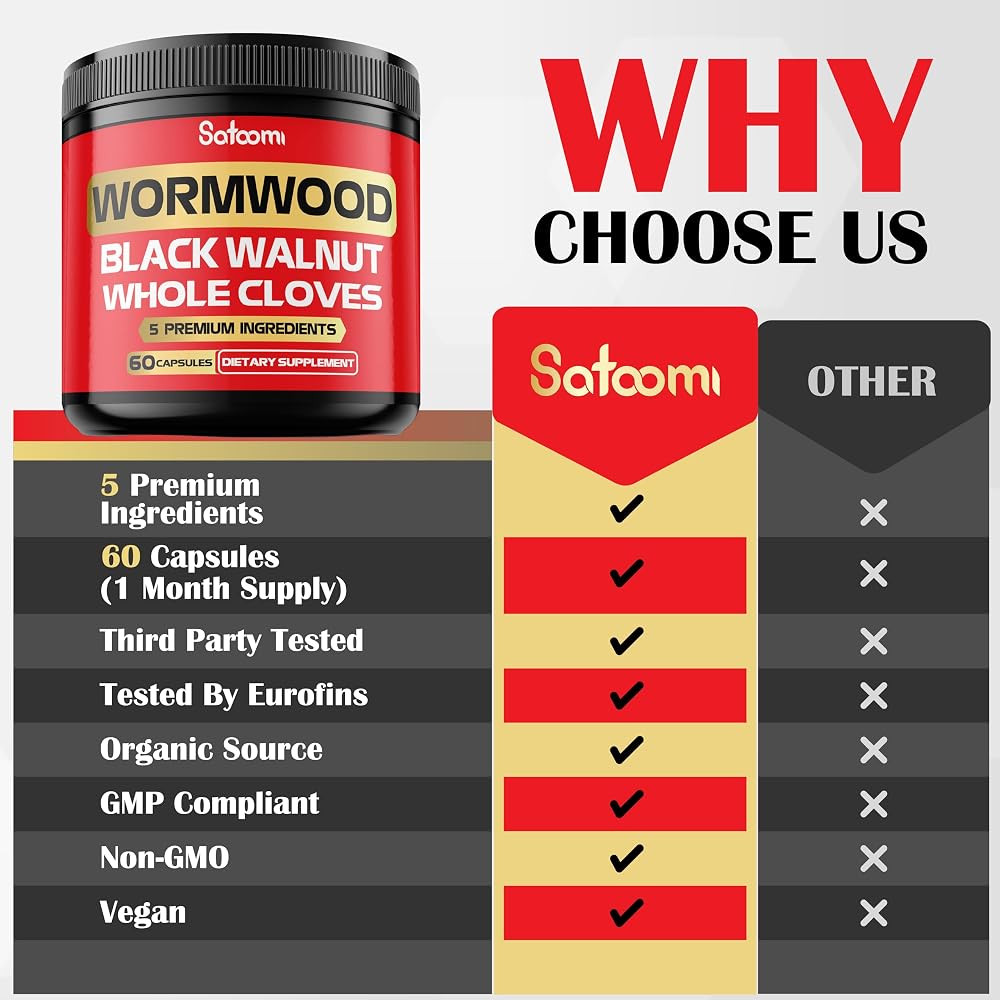 Satoomi Wormwood Capsules Supplement 5in1 & 10in1-50
