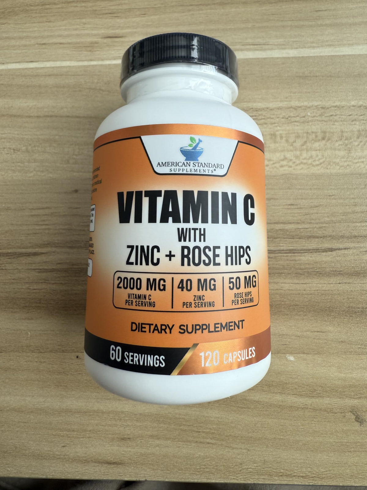 American Standard Supplements Vitamin C 2000mg with Zinc - 120 Capsules - image 5