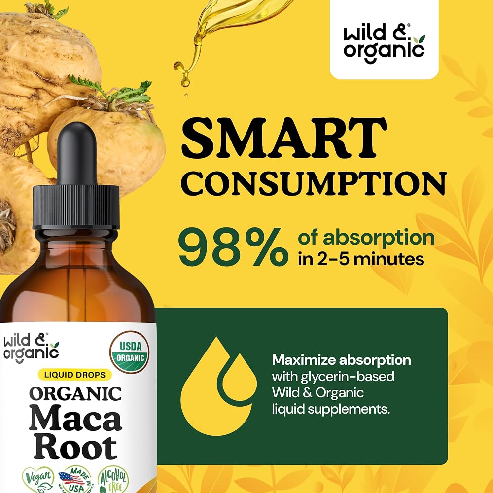 Wild & Organic USDA Organic Maca Root Liquid Drops - 4 fl oz - image 4