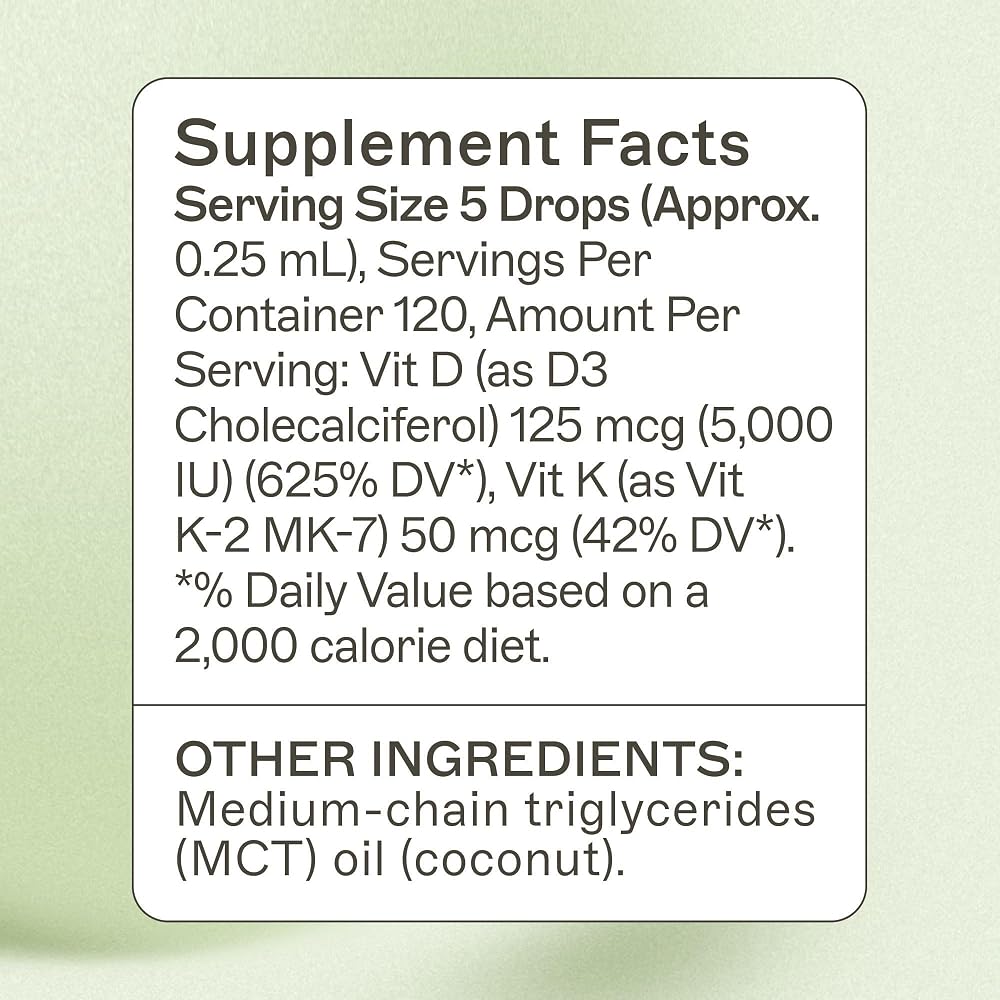 Amy Myers MD Vitamin D3/K2 Liquid Supplement - 1 fl oz - image 2