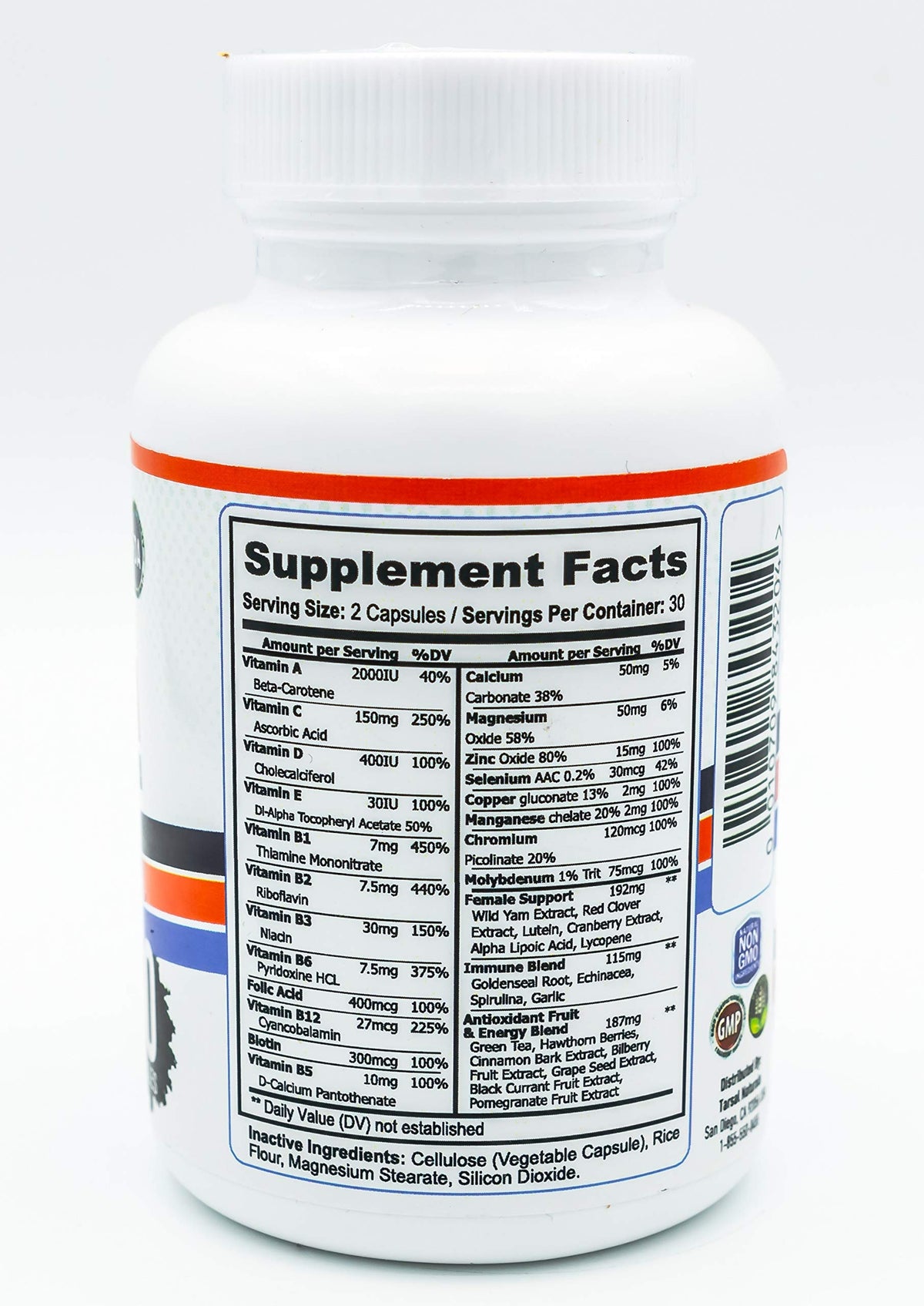 Tarsal Naturals Multivitamin and Minerals for Women - 60 Capsules - image 2