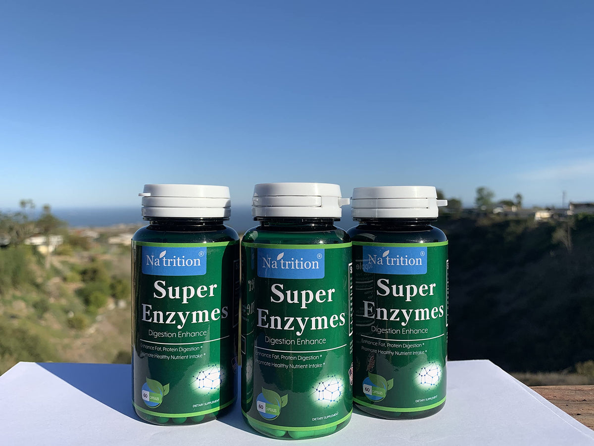 Na'trition Super Enzymes Digestion Enhance Formula - 60 Vegetarian Capsules