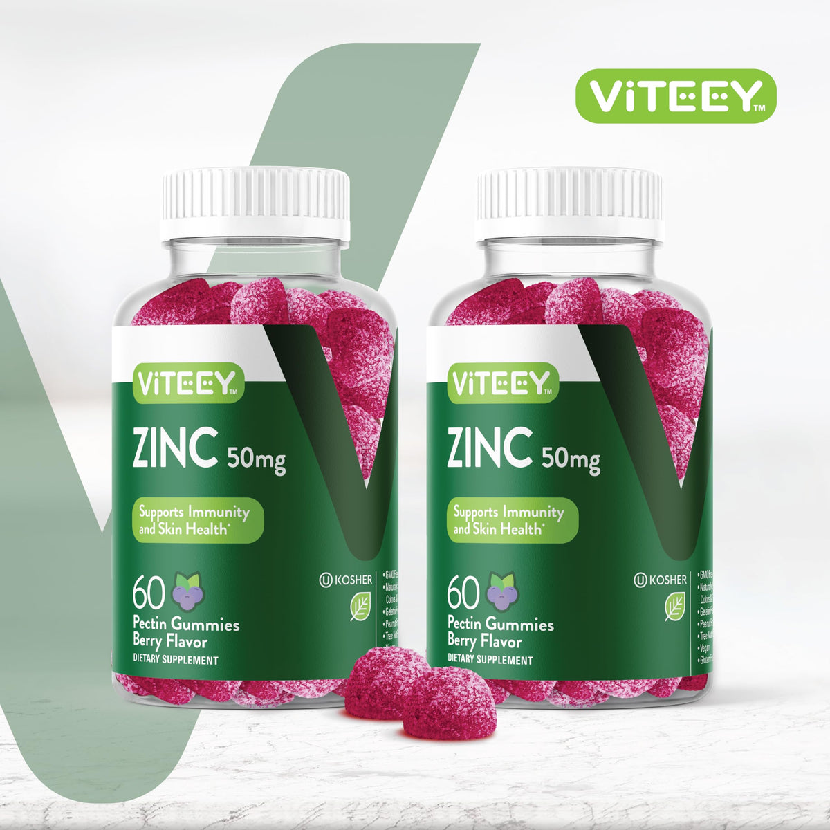 Viteey Zinc 50MG Gummies for Healthy Immune Support - for Adults