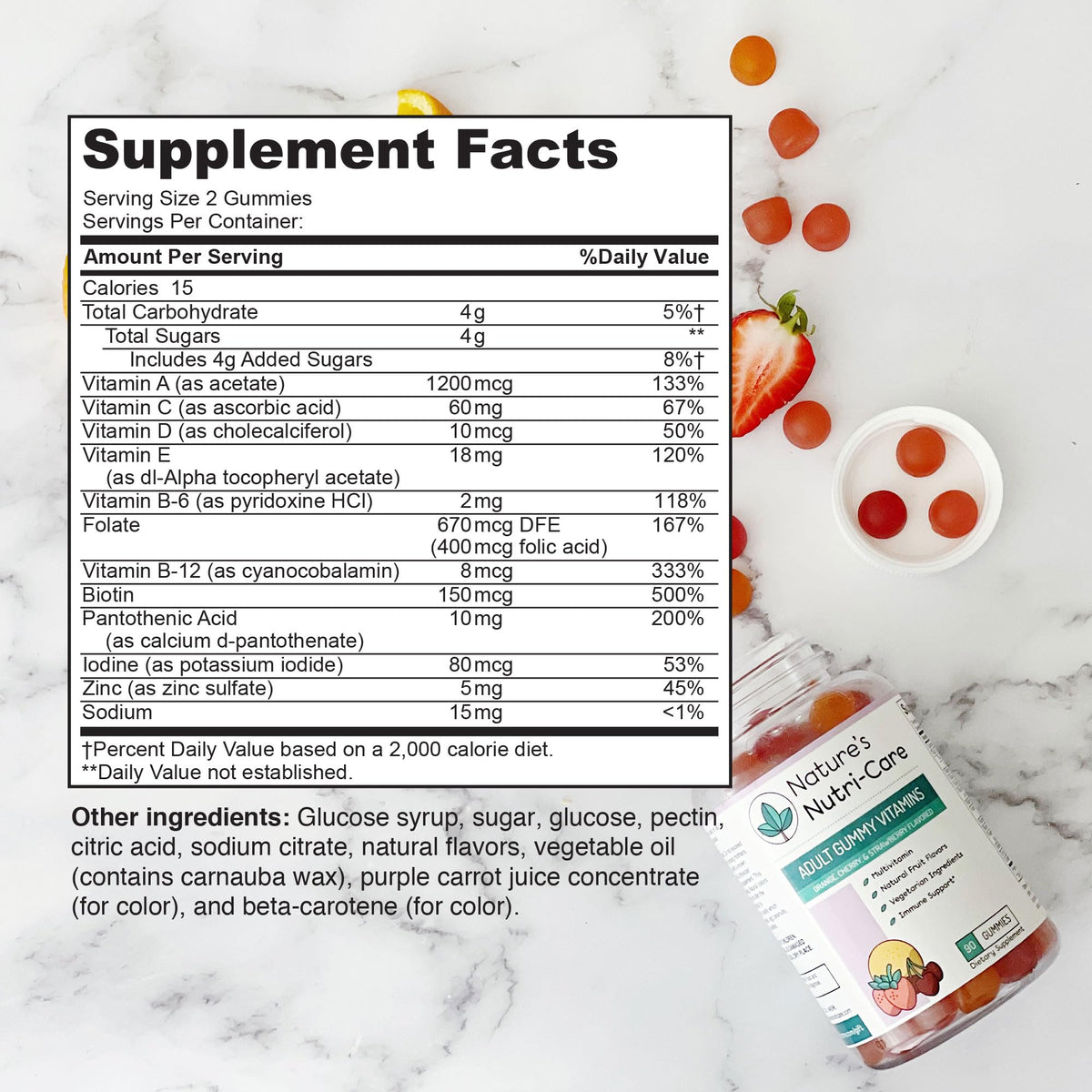 Nature's Nutri-Care Multivitamin Gummies for Women & Men - 90 Count - image 5