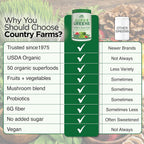 Country Farms Super Greens Natural Flavor, 50 Organic Super Foods - image 8