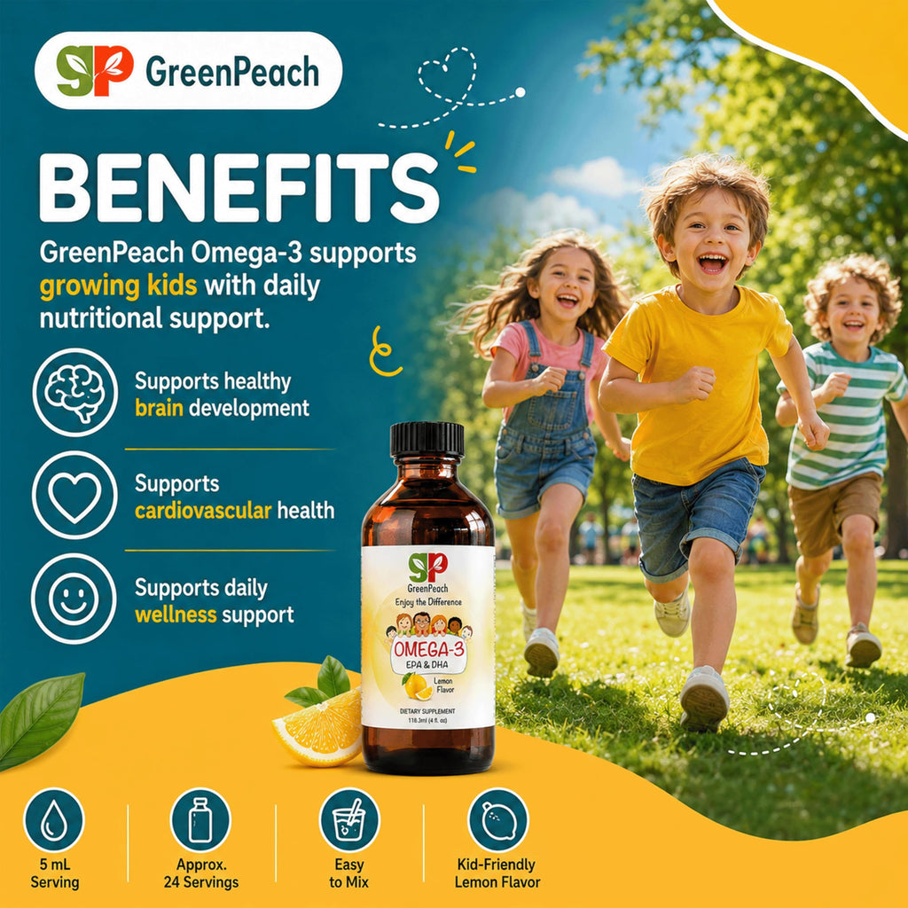 GreenPeach Omega 3 for Kids Liquid Fish Oil - 4 oz - image 2