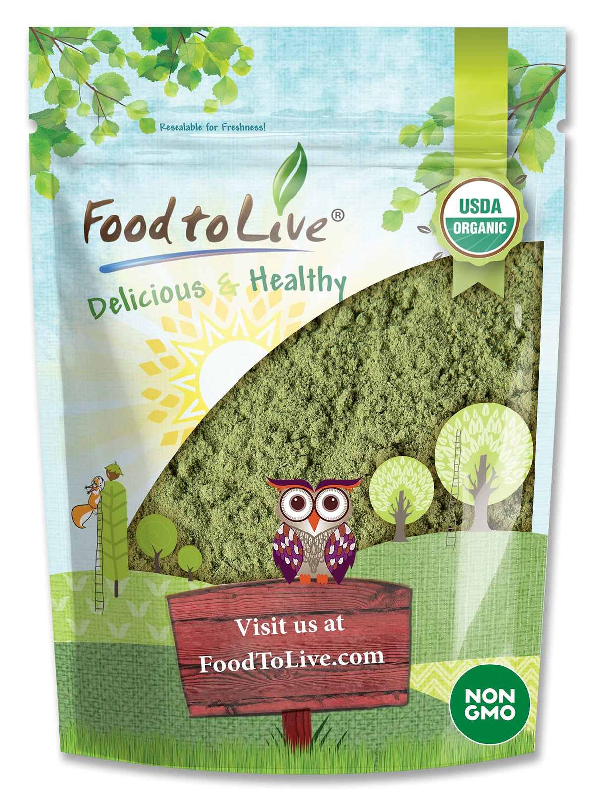 Food to Live Organic Alfalfa Powder