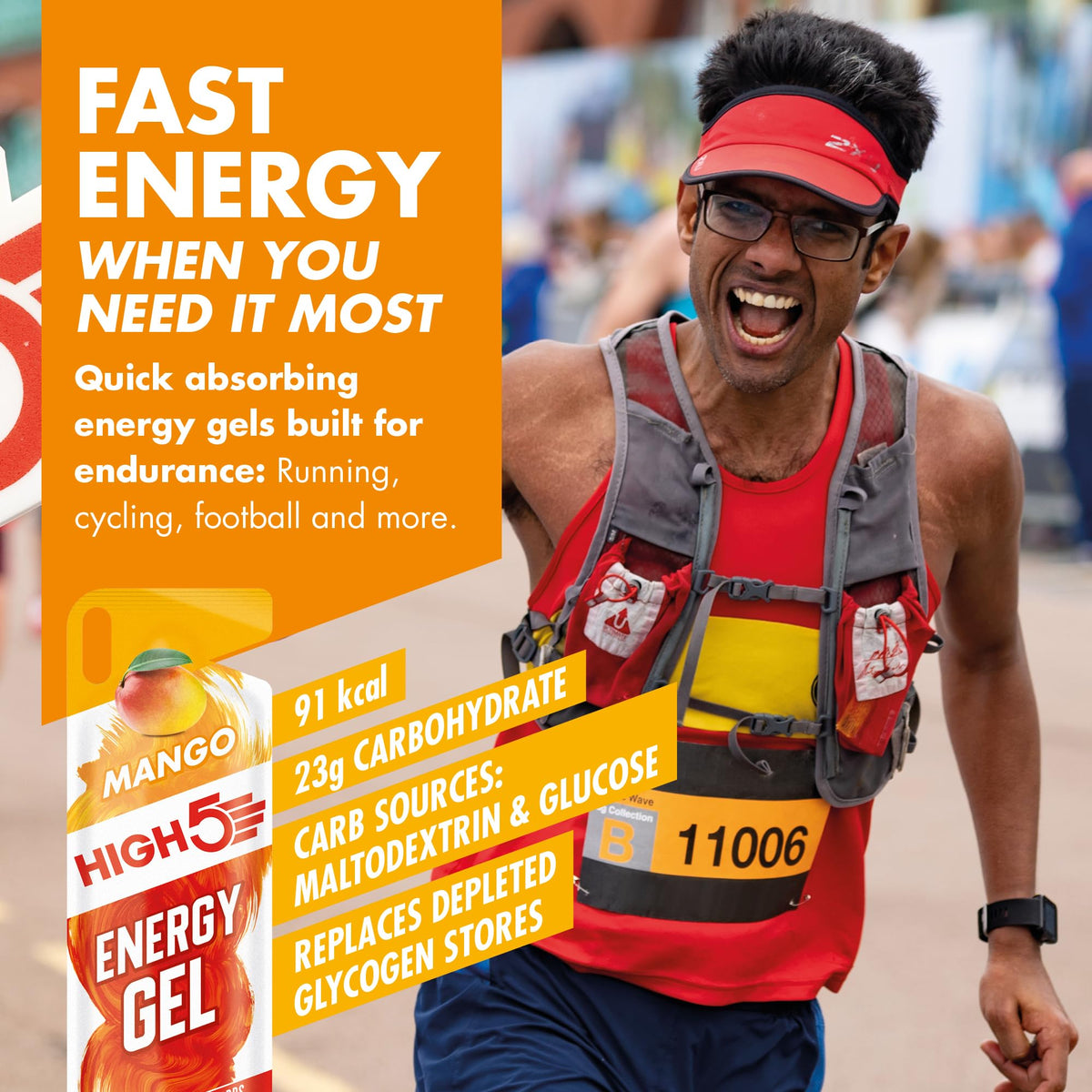HIGH 5 HIGH5 Energy Gel Quick Release Energy On The Go - 20 x 40g - image 2