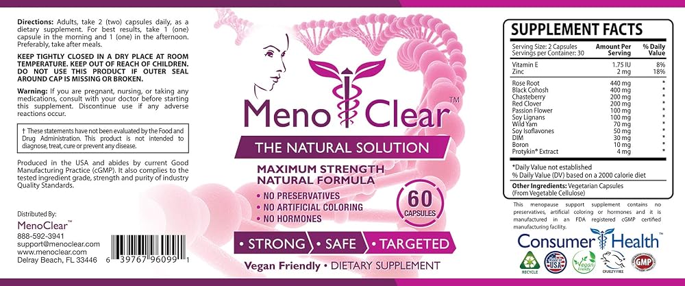 MenoClear Night Menopause Support - 30 Capsules - image 5