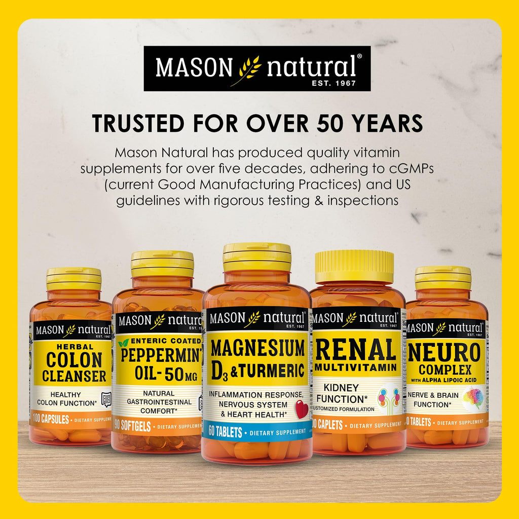 MASON NATURAL Ginkgo Biloba 500 mg Brain Support - 60 Capsules - image 7