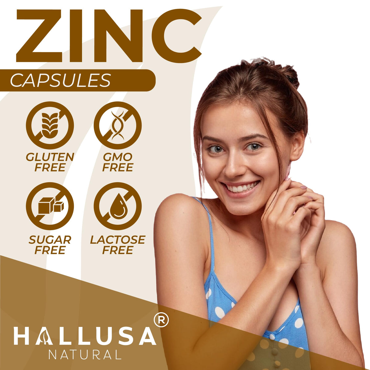 Hallusa Natural Zinc 25mg Gluconate Immune Support - 60 Tablets - image 4