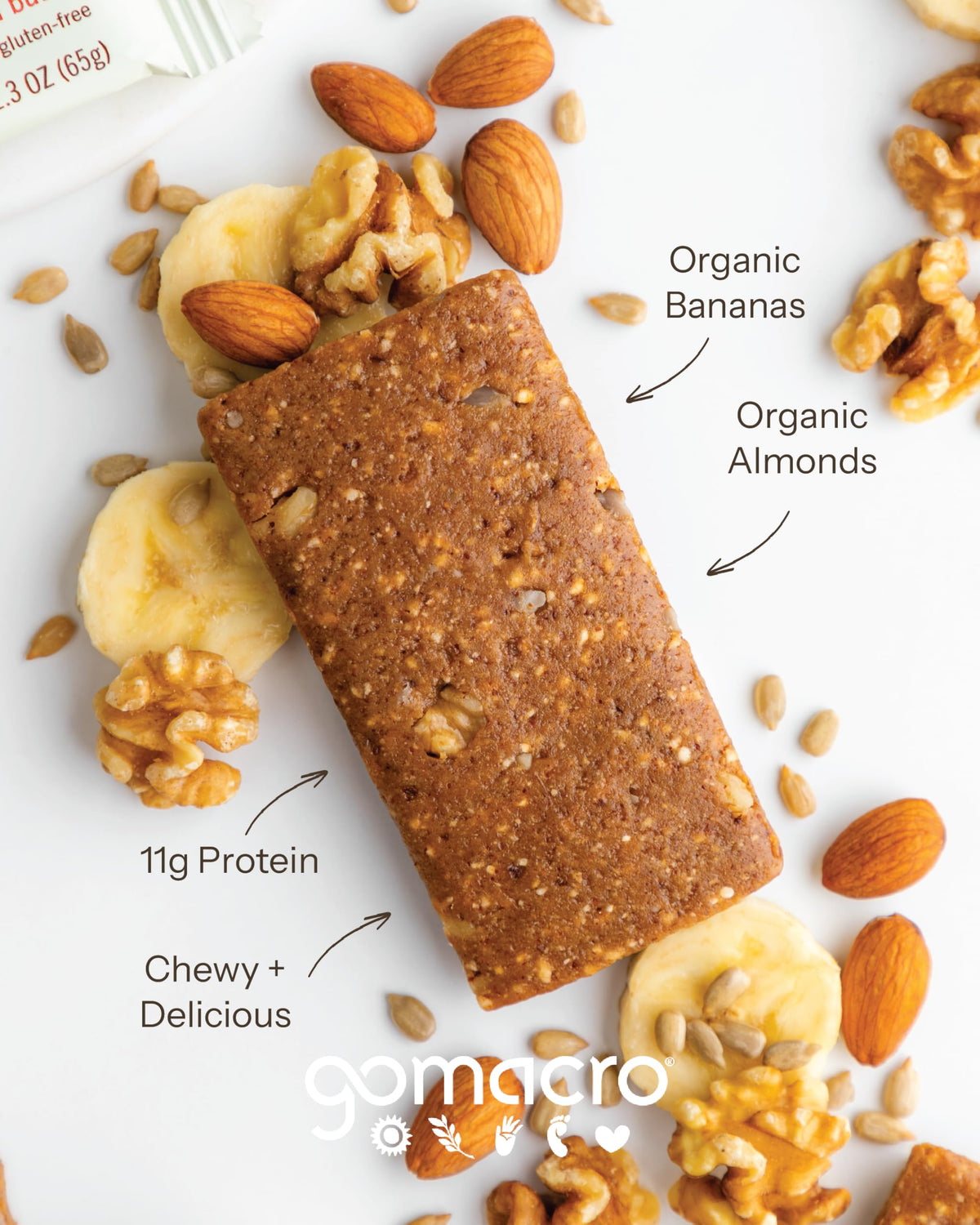 GoMacro MacroBar Organic Vegan Protein Bars
