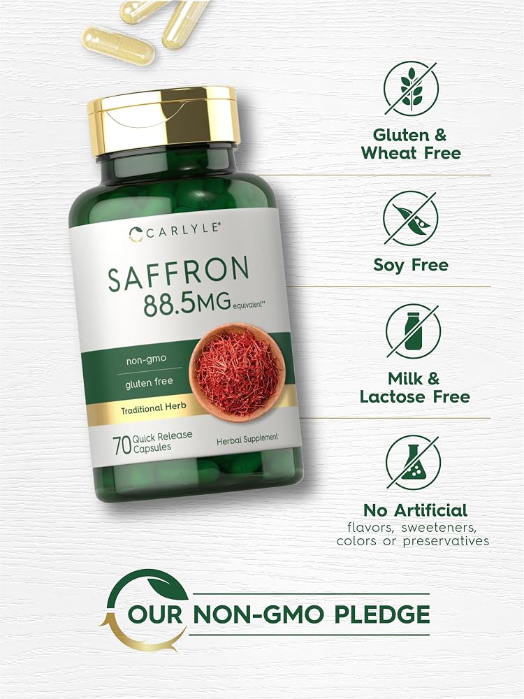 Carlyle Saffron Extract Supplement - 70 Capsules - image 5