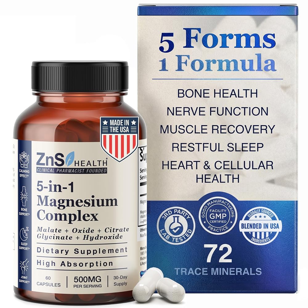 ZnS Health 5-in-1 Magnesium Complex High Absorption Magnesium