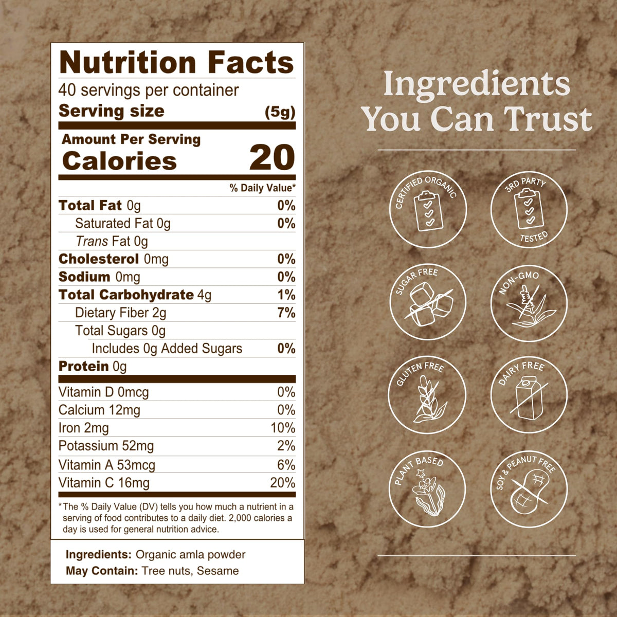 Organic Traditions Amla Powder Indian Gooseberry Vitamin C - 16oz - image 2