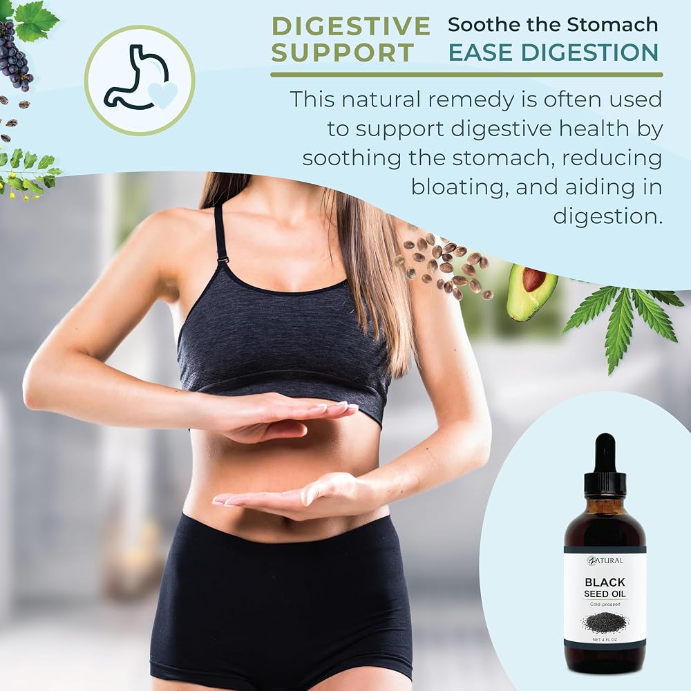 Zatural Black Seed Oil Nigella Sativa Cold Pressed Cumin Oil Digestion - image 7
