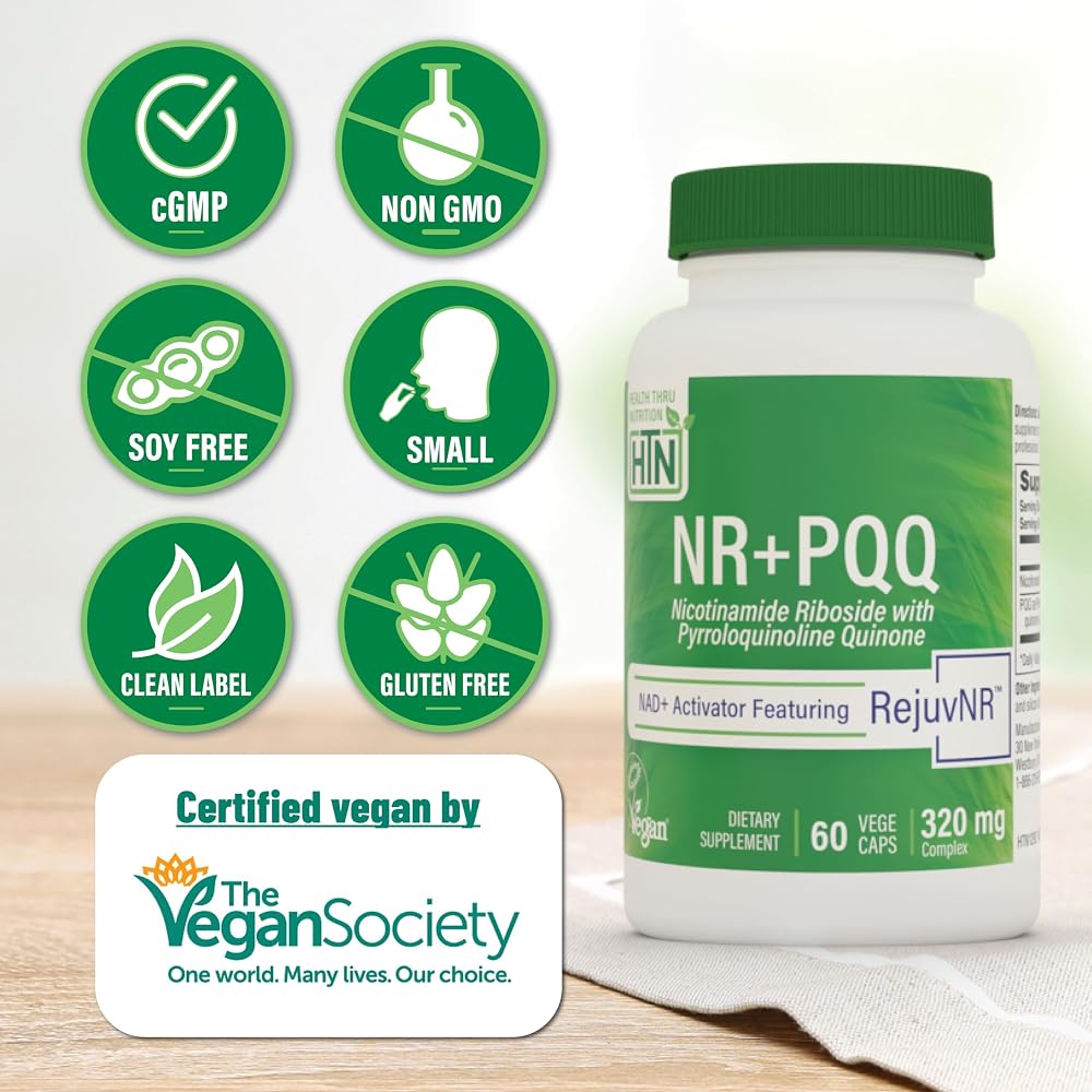 Health Thru Nutrition NAD+ Activator with NR and PQQ - 60 Capsules - image 3
