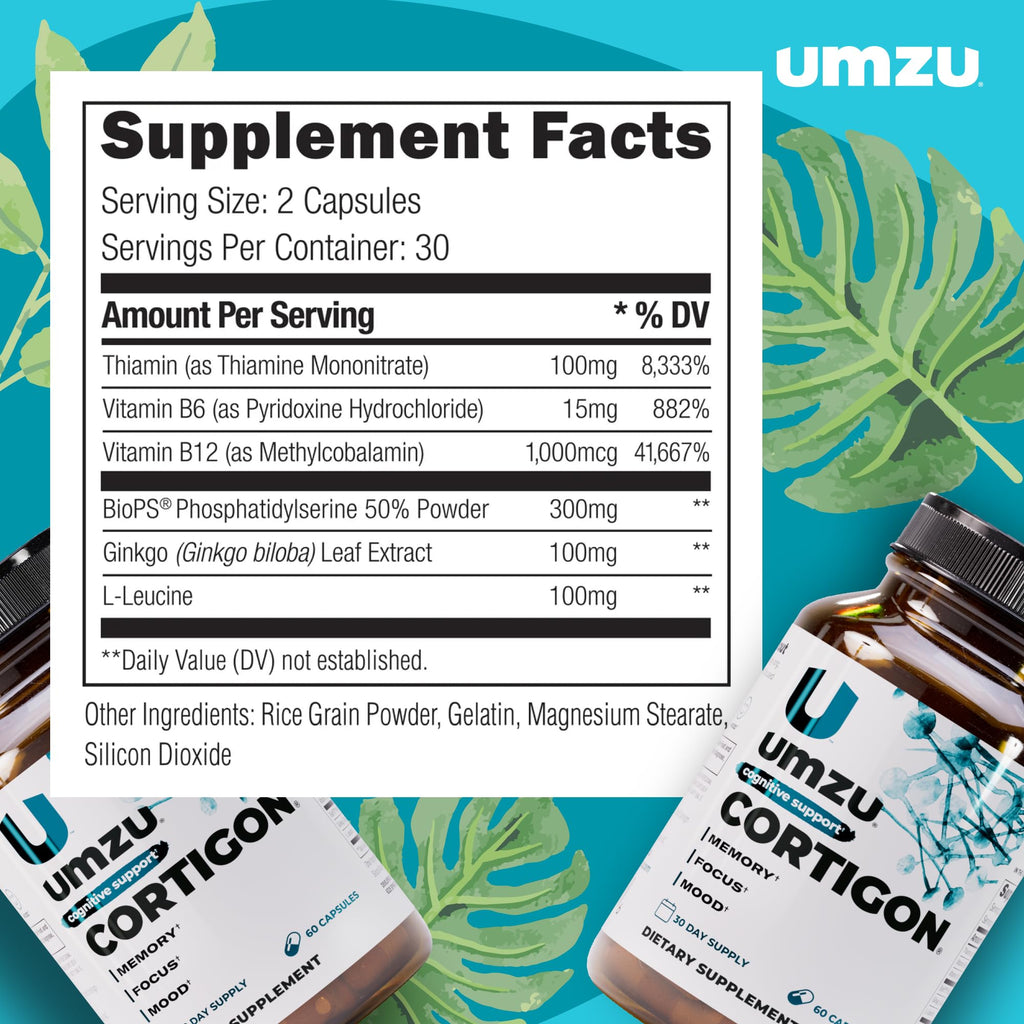 UMZU Cortigon Cortisol Support Supplement - 30 Capsules - image 4