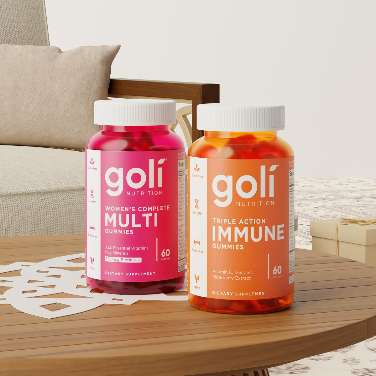 Goli Immune Vitamin Gummy - 60 Count - Elderberry