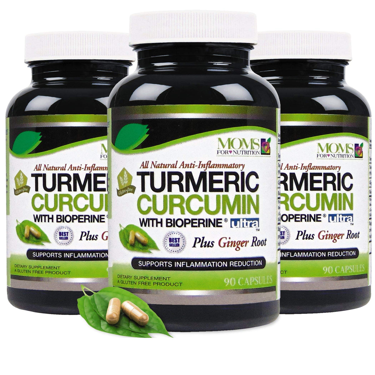 Moms For Nutrition Turmeric Curcumin Complex 1650 mg - 270 Capsules