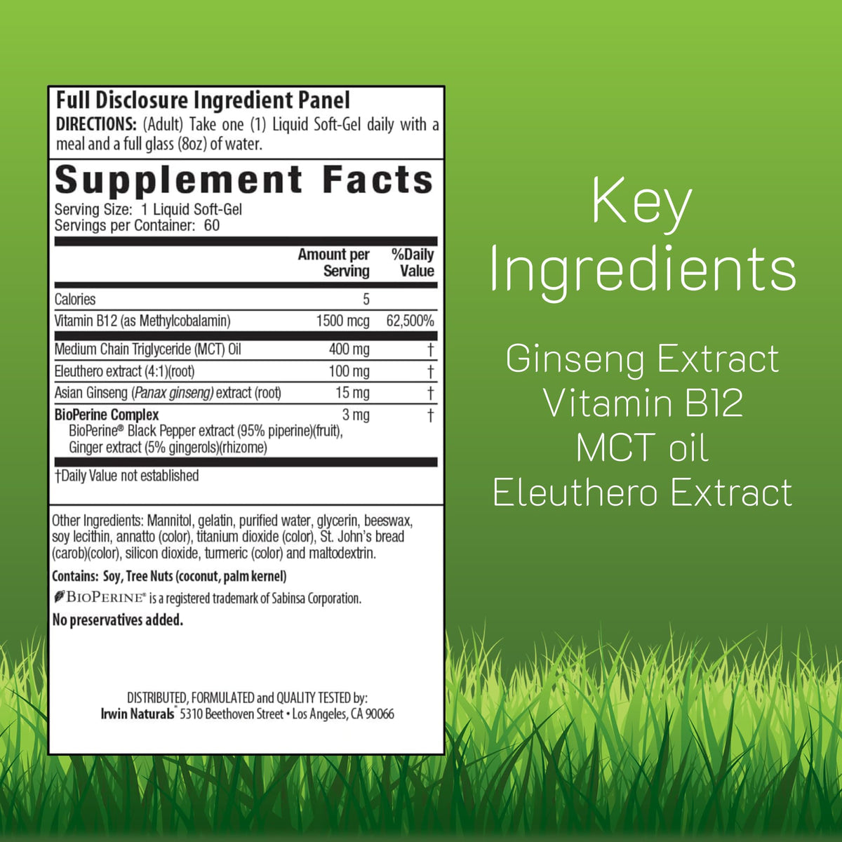 Irwin Naturals Quick Release B-12 Cellular Energy Support - 120 Softgels - image 2