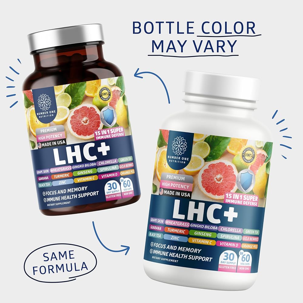 Number One Nutrition LHC+ Immune Support Supplement - 60 Vegetarian Capsules - image 3
